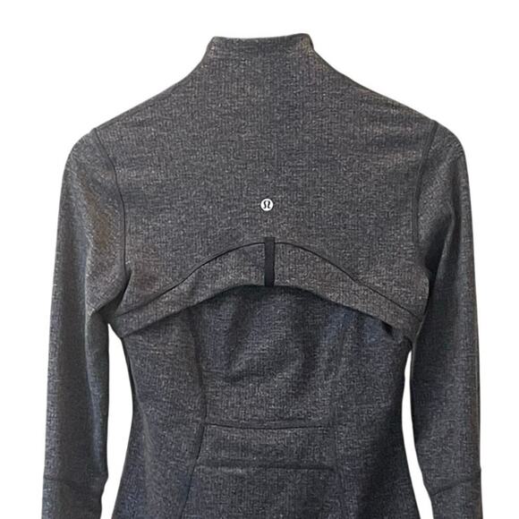 Lululemon Women’s Define Knit Jacket Dark Grey Black Heathered Size 6 - Picture 4 of 5